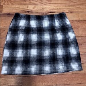 Forever 21 Black and White Checkered Mini Skirt